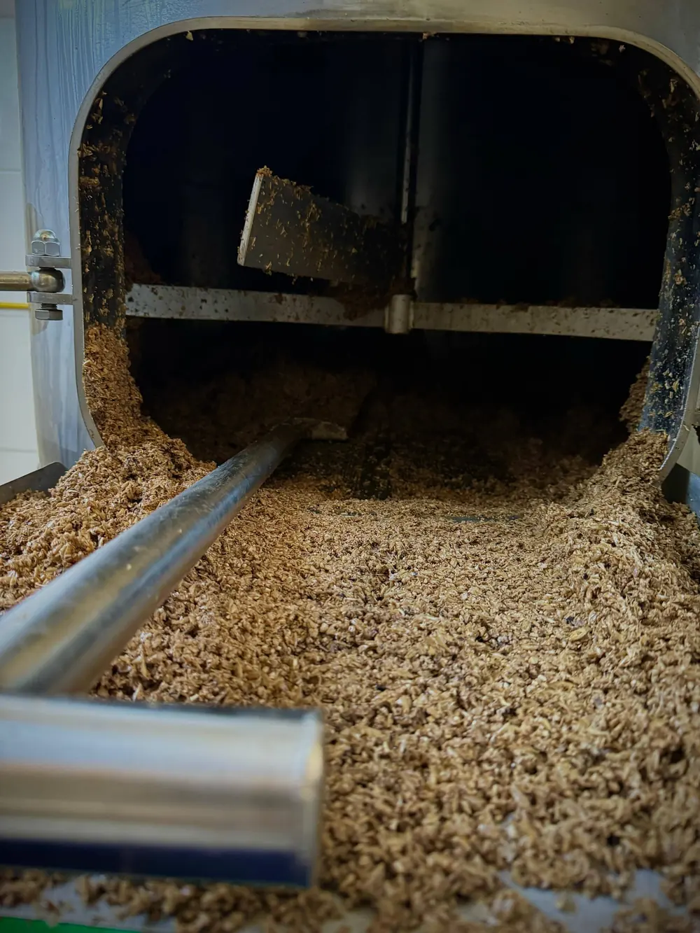Malta en el molino de la cervecería